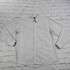 Eton Button Down Shirt Mens 17.5 Grey Micro Check Long Sleeve Cotton Sweden